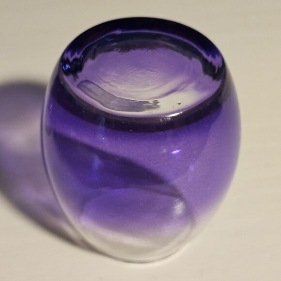 Purple Ombre Glassware Goddess Priestess 6oz Cups Crown Ritualware Set of 6 - Picture 4 of 10